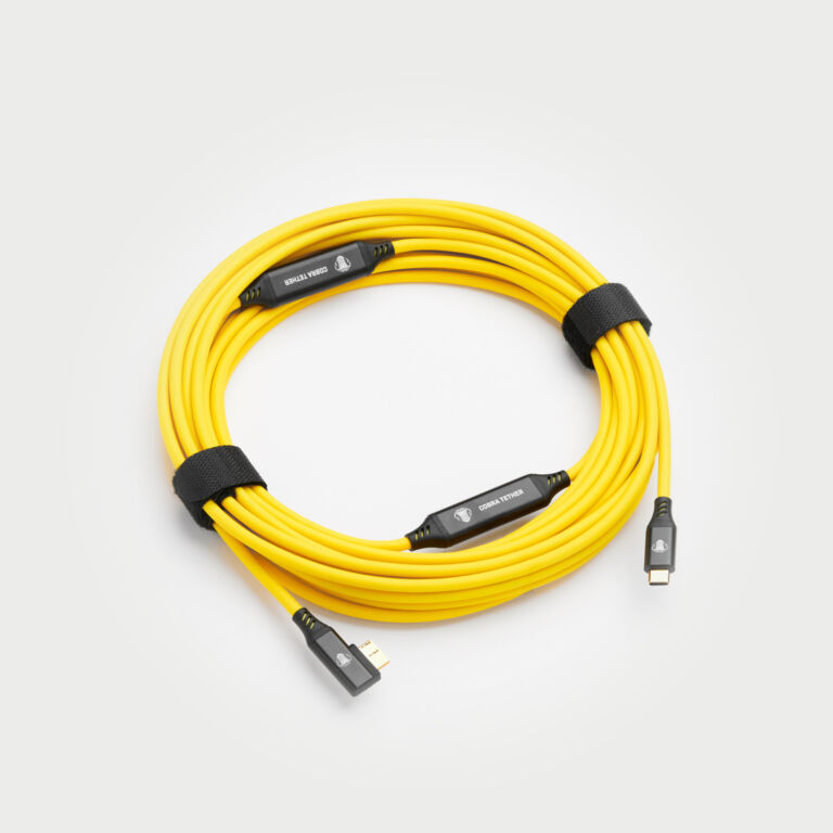 Cobra Tether Usb C To Micro B 90 Tether Cable 10m Yellow Cobra Tether Usb C To Micro B 90 Tether Cable 10m Yellow