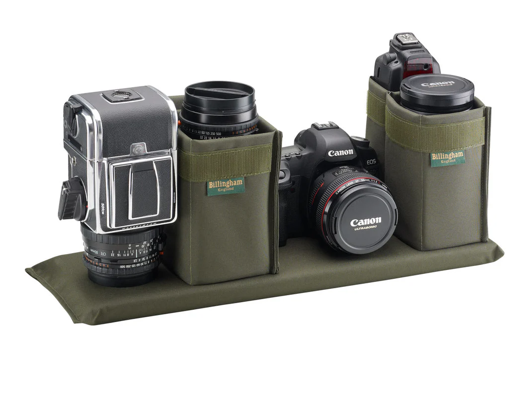 Billingham 555 Mkii Camera Bag Green Fibrenyte Brown Leather