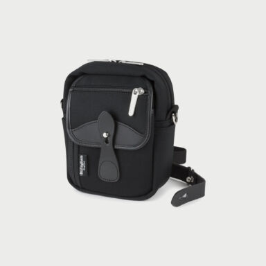 Billingham Compact Stowaway Pouch Black Canvas Black Leather Billingham Compact Stowaway Pouch Black Canvas Black Leather