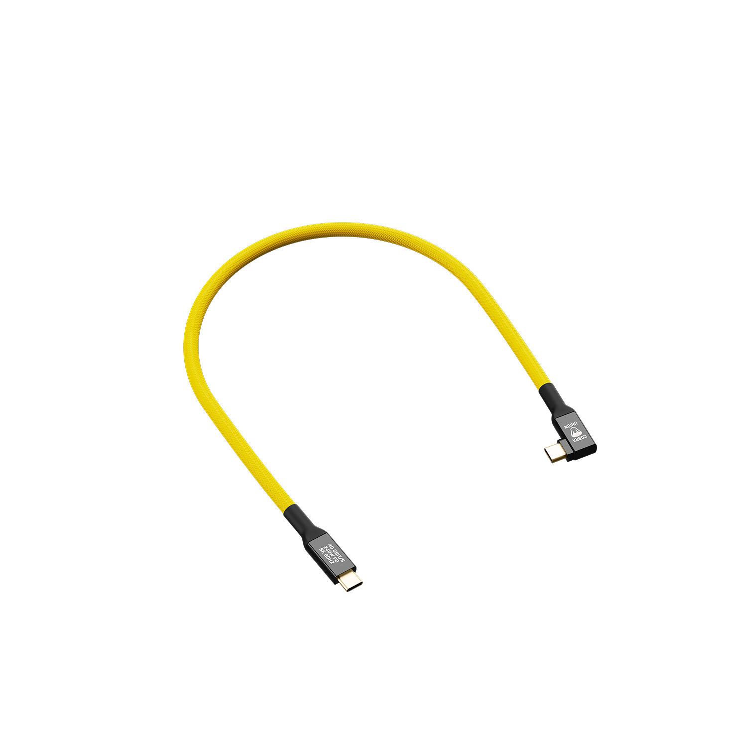 Cobraunion Usb C Cable 0 3m 40g Yellow Angled