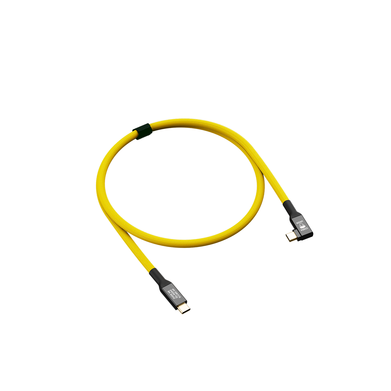 Cobraunion Usb C Cable 90 0 5m 40g Yellow Angled