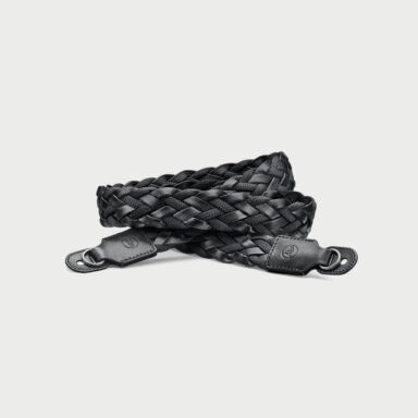 Leica Carrying Strap Flat Braided Rayon Leather Cord Black Leica Carrying Strap Flat Braided Rayon Leather Cord Black