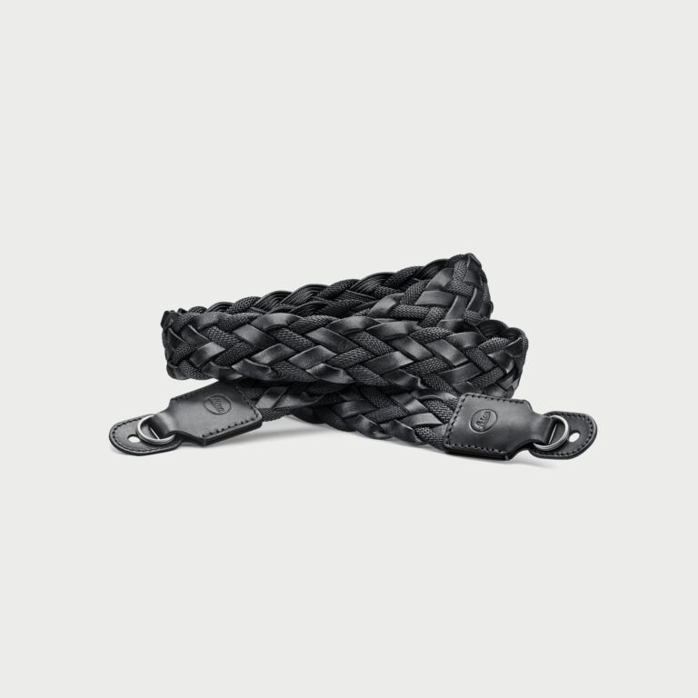 Leica Carrying Strap Flat Braided Rayon Leather Cord Black Leica Carrying Strap Flat Braided Rayon Leather Cord Black