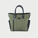 Billingham Best Boy Tote Bag Green Fibrenyte Black Leather Billingham Best Boy Tote Bag Green Fibrenyte Black Leather