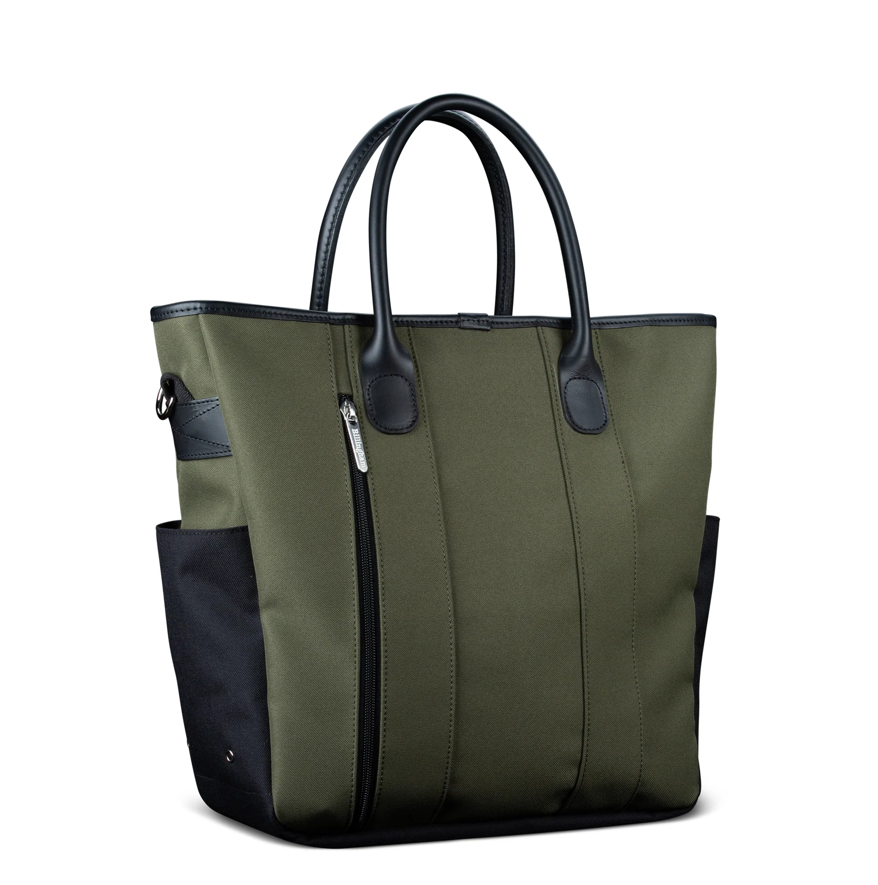 Billingham Best Boy Tote Bag Green Fibrenyte Black Leather