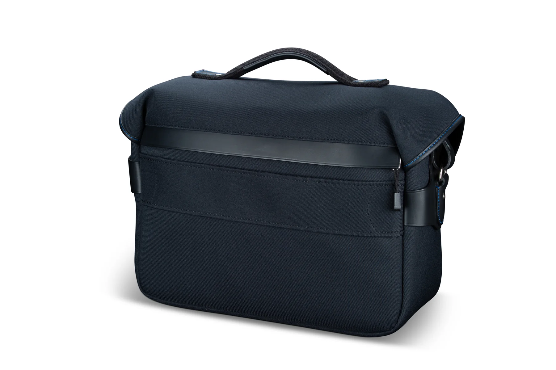 Billingham Hadley One Camera Bag Navy Fibrenyte Brown Leather