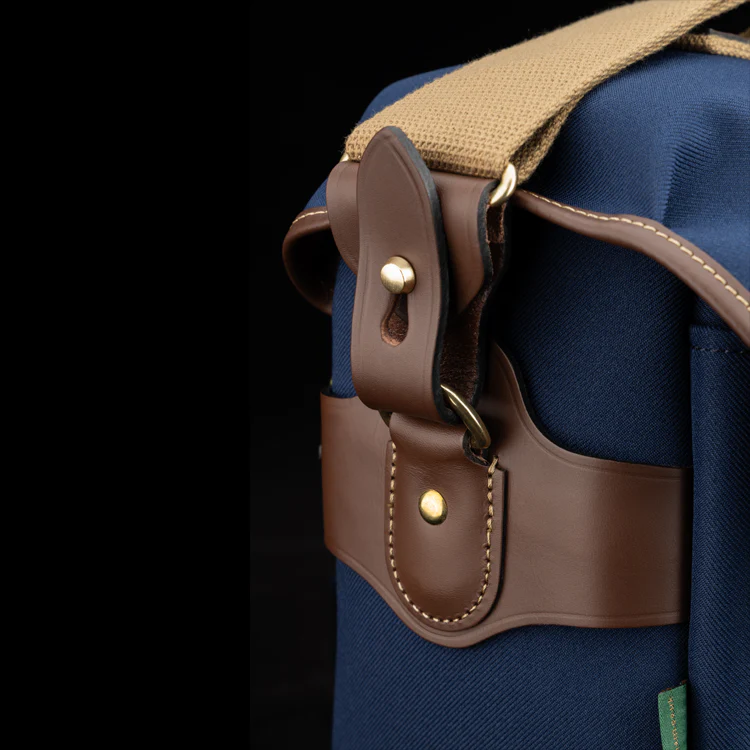 Billingham Hadley One Camera Bag Navy Fibrenyte Brown Leather