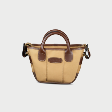 Billingham Dolly Grip Handbag Khaki Canvas Brown Leather Billingham Dolly Grip Handbag Khaki Canvas Brown Leather
