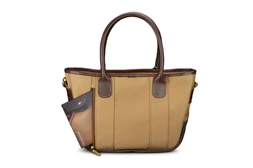 Billingham Key Grip Handbag Burgundy Canvas Black Leather Billingham Key Grip Handbag Burgundy Canvas Black Leather