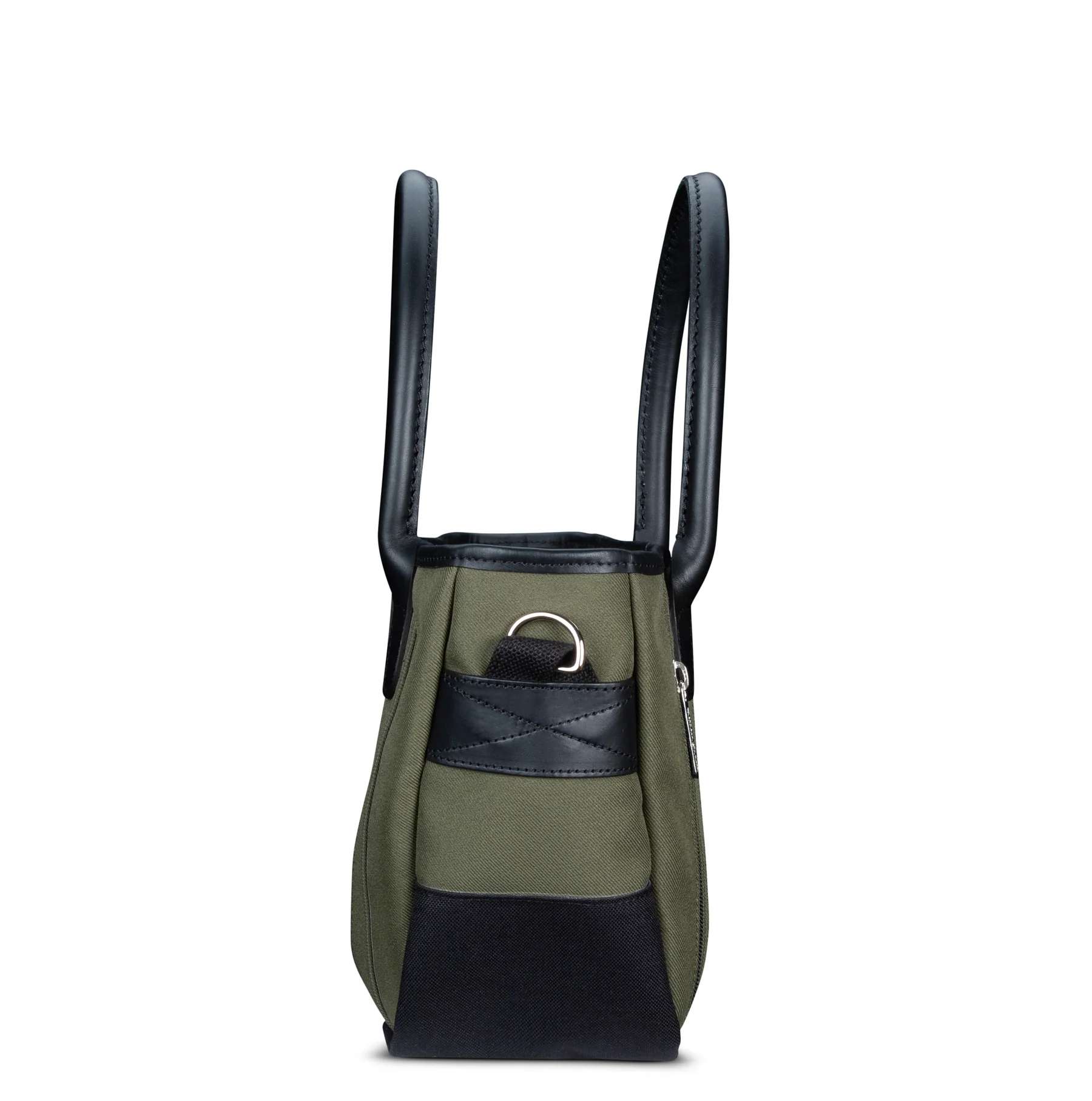 Billingham Key Grip Handbag Green Fibrenyte Black Leather