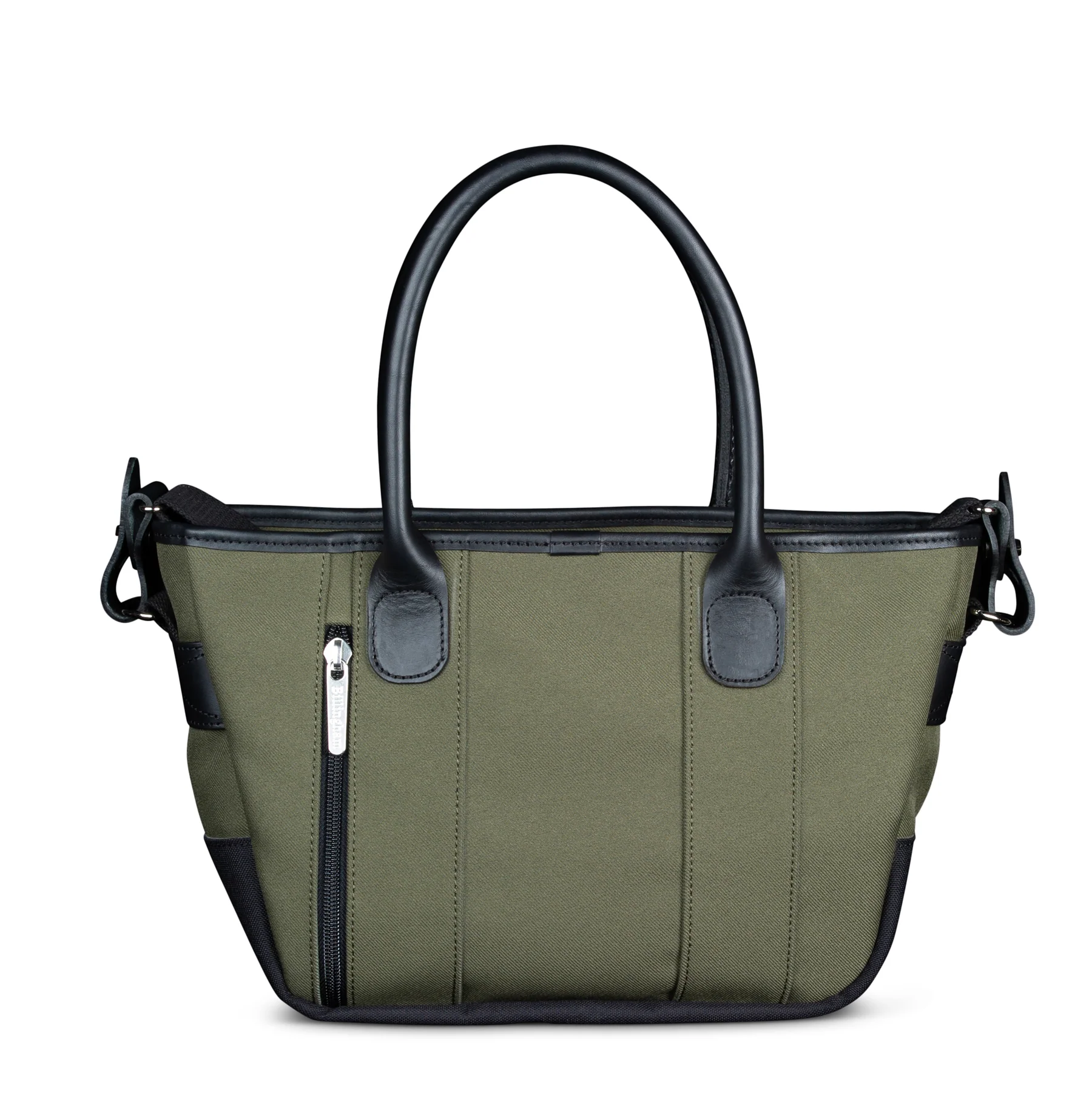 Billingham Key Grip Handbag Green Fibrenyte Black Leather