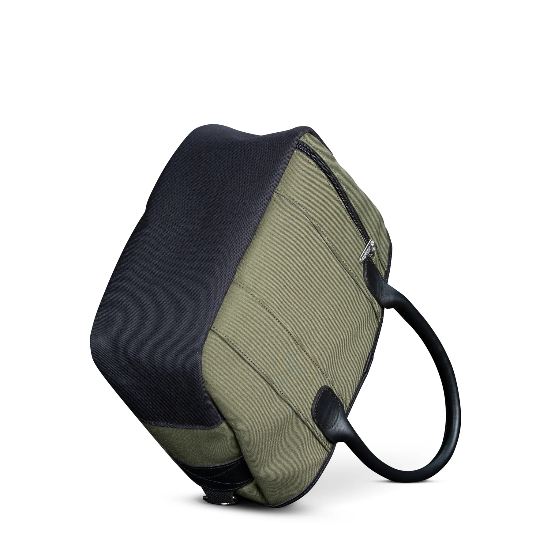 Billingham Key Grip Handbag Green Fibrenyte Black Leather