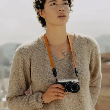Form Leather Camera Strap Neck Amber