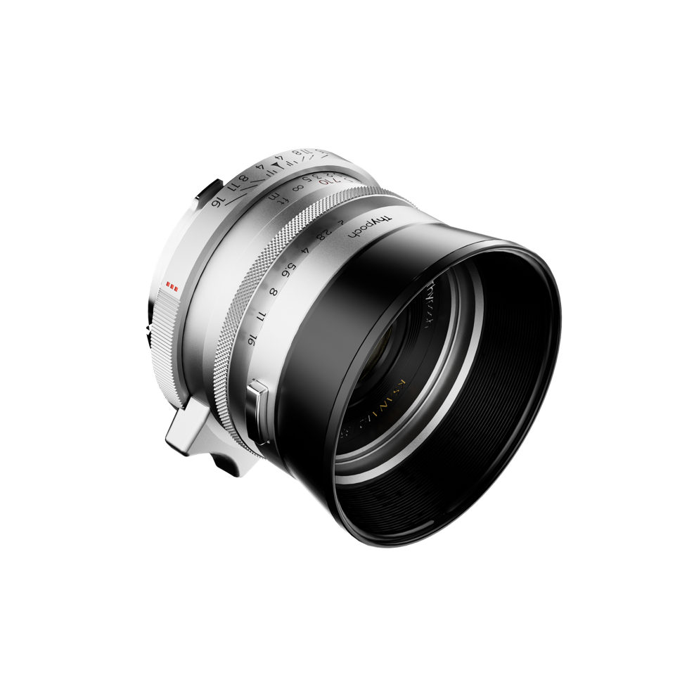 Thypoch Ksana 35mm F 2 M Mount Silver Lens With Lens Hood