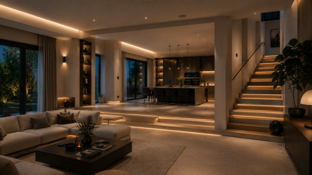 Smart Home automation in a living room