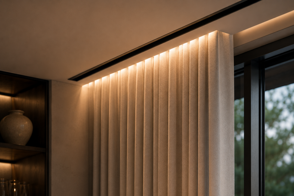 Lighting automation and motorized curtains integrated with audiovisual systems Lighting automation and motorized curtains integrated with audiovisual systems
