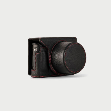 Everready D Lux 8 Full Grain Camera Case Black Red Stitching Everready D Lux 8 Full Grain Camera Case Black Red Stitching