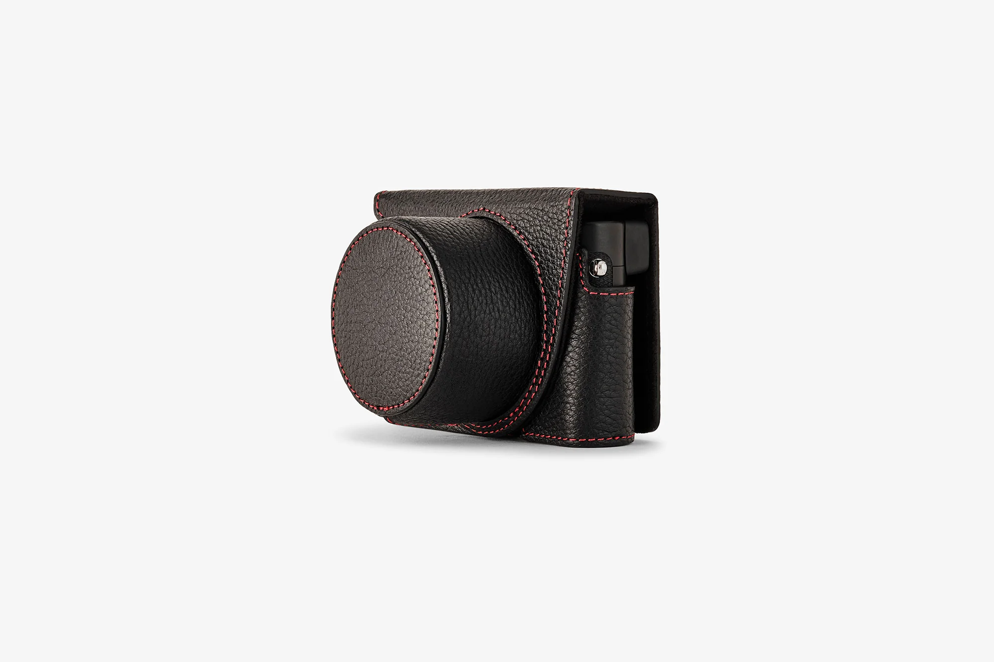 Everready D Lux 8 Full Grain Camera Case Black Red Stitching