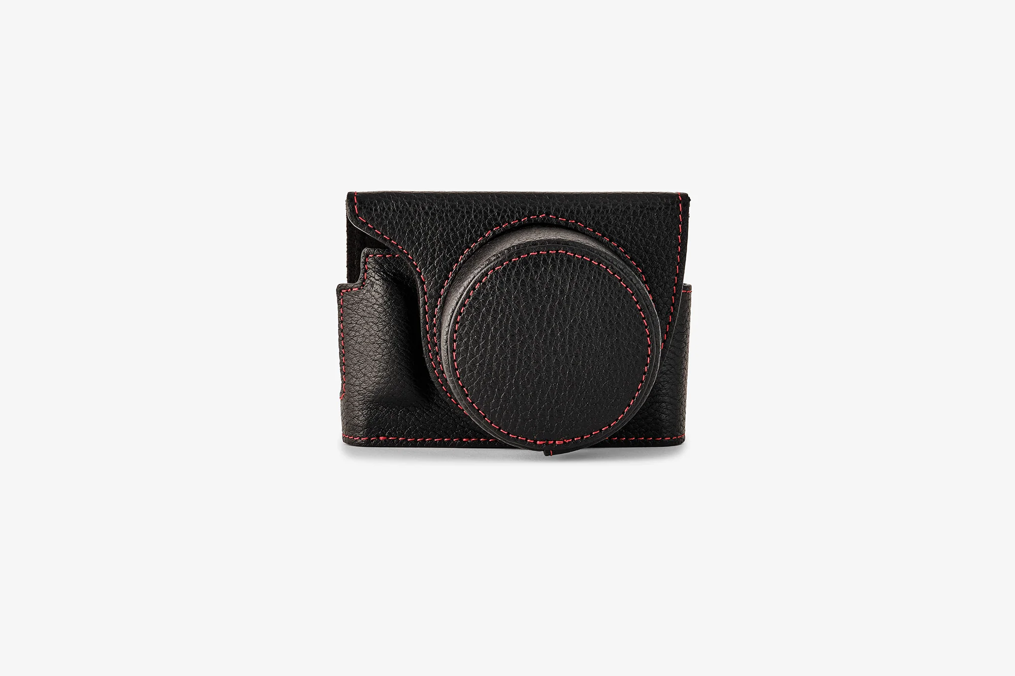 Everready D Lux 8 Full Grain Camera Case Black Red Stitching