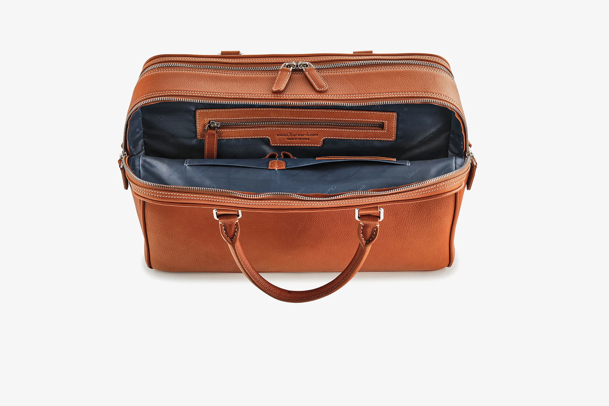 Warren M Laptop Bag Luxury Nutmeg Gold