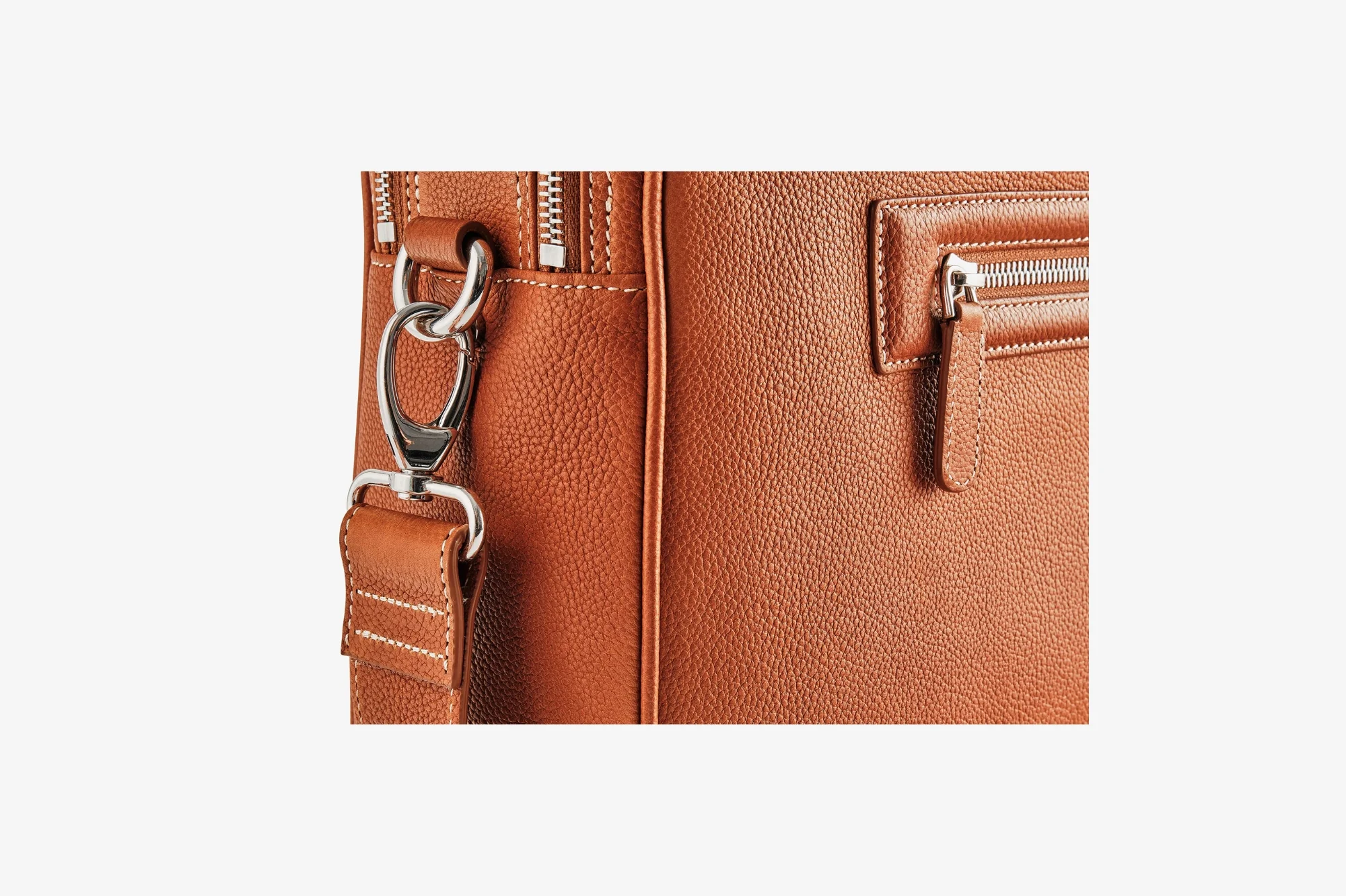 Warren M Laptop Bag Luxury Nutmeg Gold