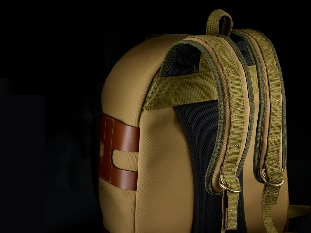 25 Rucksack Khaki Canvas Tan Leather