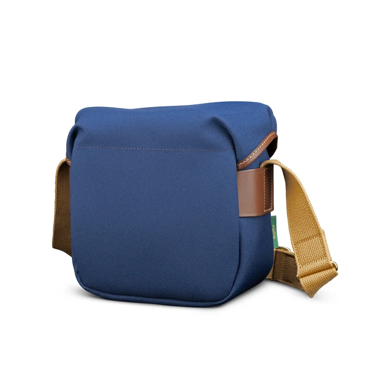 Billingham Hadley Digital Camera Bag Navy Fibrenyte Brown Leather